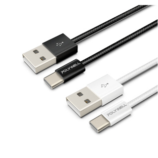 POLYWELL USB To Type-C PD編織快充線 3A 適用安卓 iPhone15