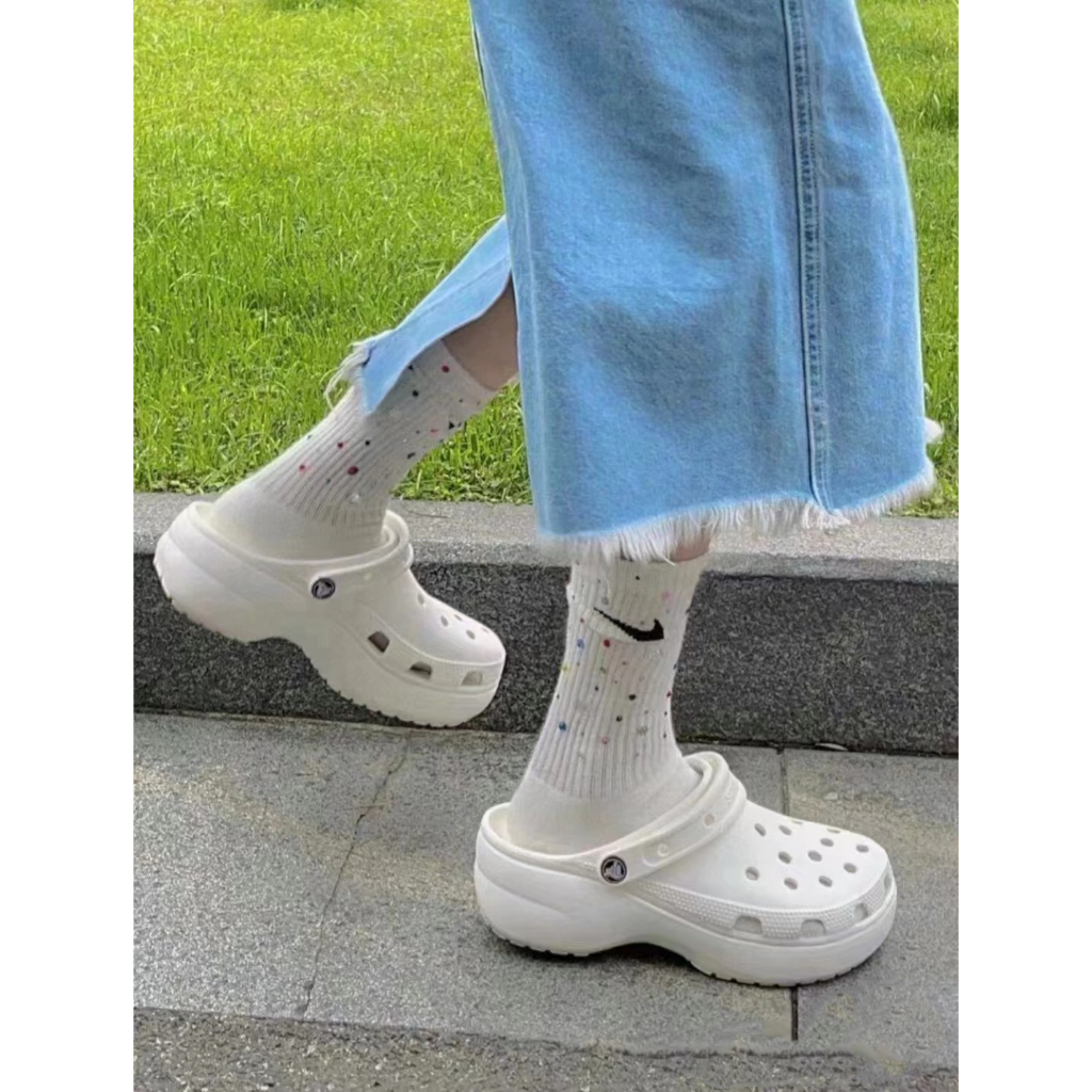 韓國代購購 crocs classic crush clog 洞洞鞋 雲朵鞋 穆勒鞋 增高 厚底 防水拖鞋 雲朵洞洞鞋