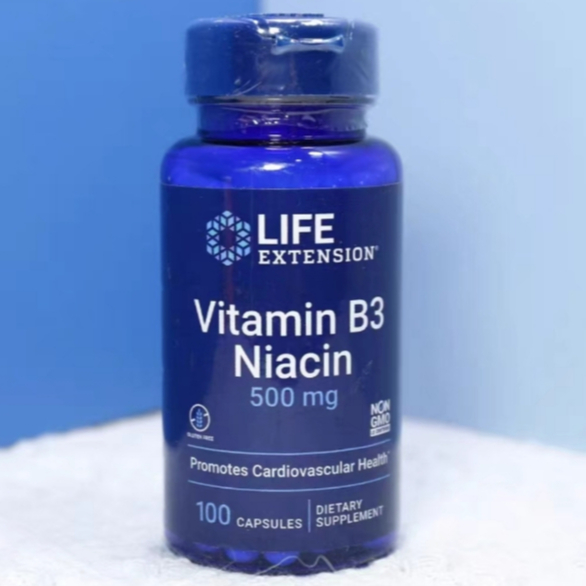 Life Extension 維生素B3 煙酸 尼克酸 Vitamin B3 500mg*100粒