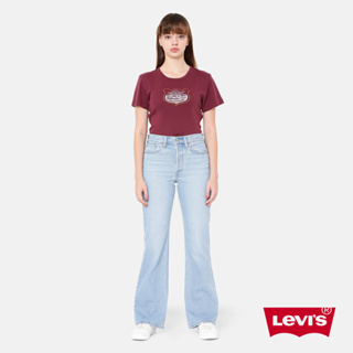 Levi's® Wedgie 高腰修身 排釦 直筒牛仔褲 / 輕藍染水洗 / 女生牛仔褲 A8710-0003 人氣新品