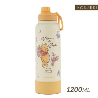 【HOUSUXI官方旗艦】迪士尼小熊維尼系列-大容量保冷保溫瓶(附吸管)1200ml
