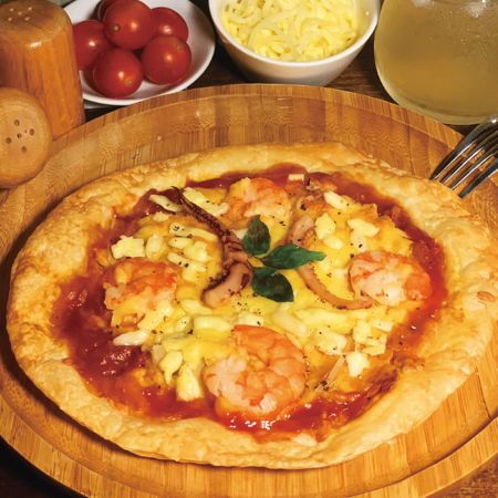8吋海鮮派對 Pizza 披薩 【王媽媽廚房】冷凍Pizza 冷凍披薩 調理包 料理包 推薦