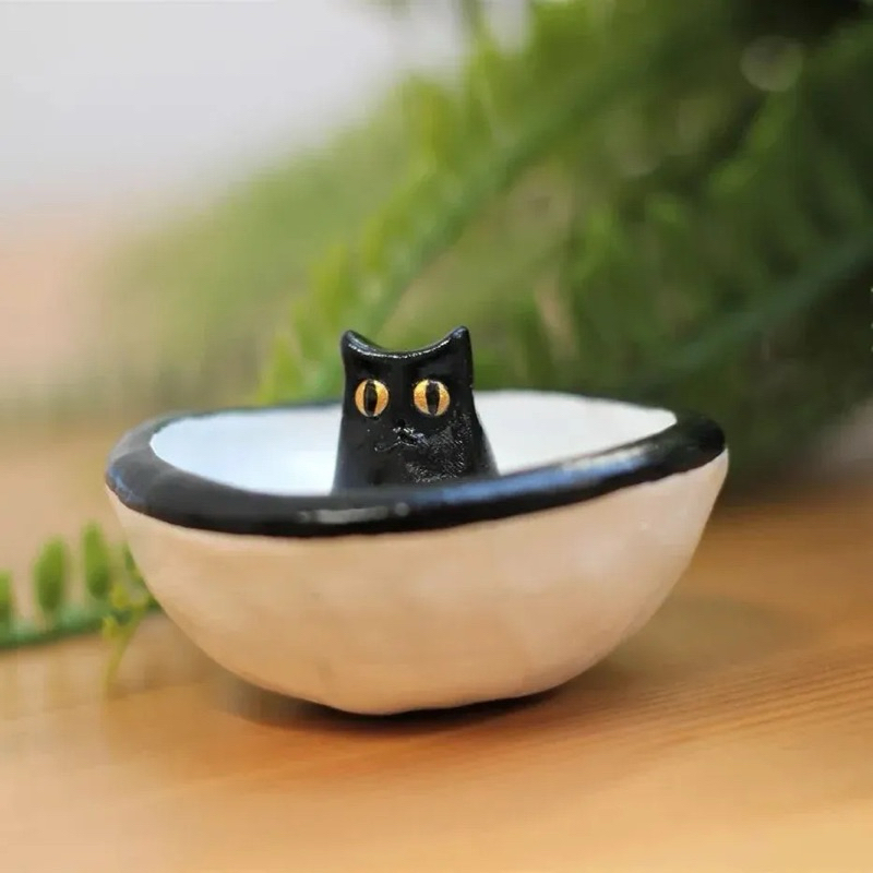 黑貓盆子 黑貓飾品盒