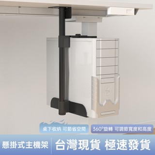 臺灣現貨 主機架 電腦主機托架 桌下主機吊架 臺式機箱旋轉懸掛支架 壁掛架 機箱底座託盤