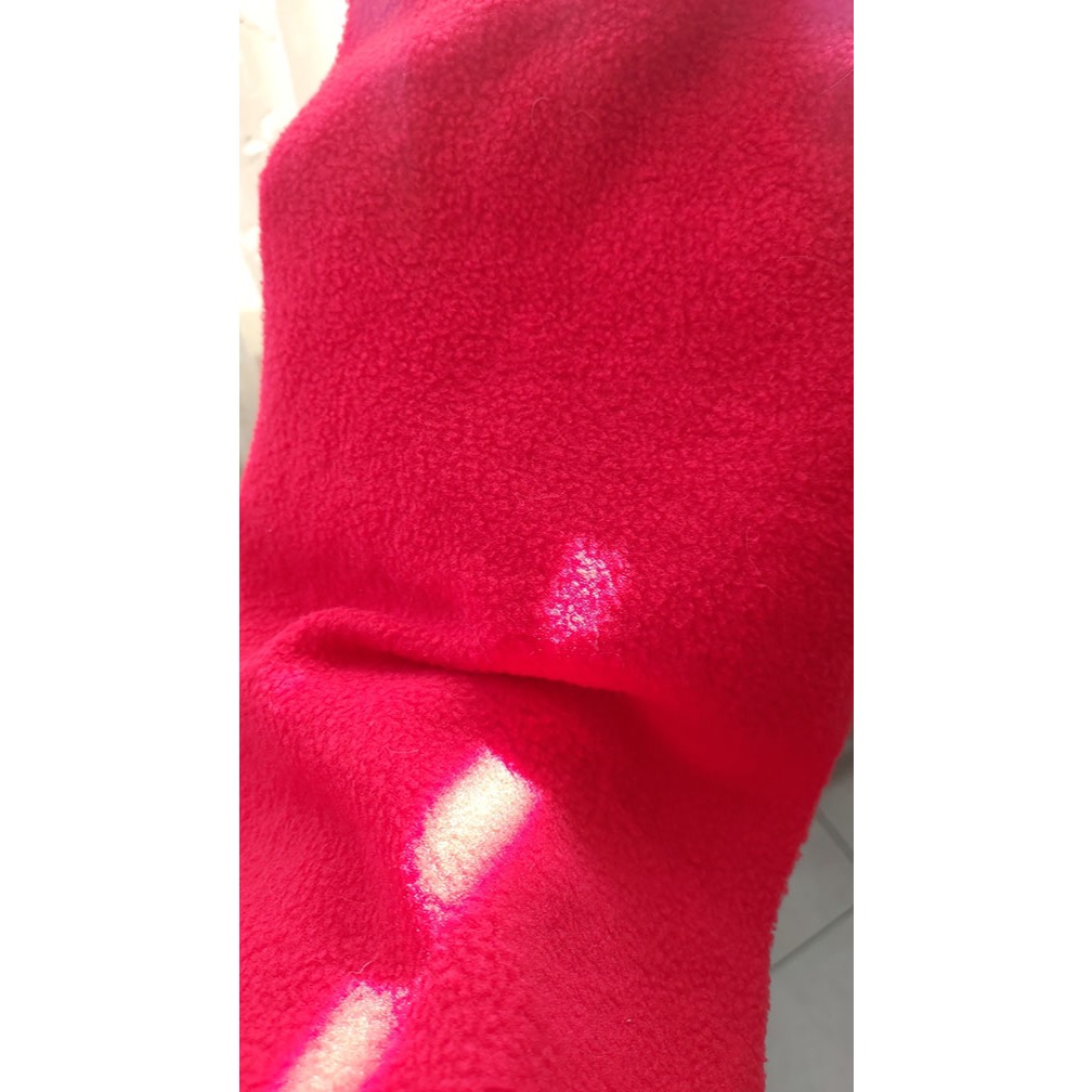 全新/二手 DIY 布料 絨布 短絨 絨毛 拼布 娃衣 童裝 公主裙 聖誕 聖誕裝 紅色 COSPLAY