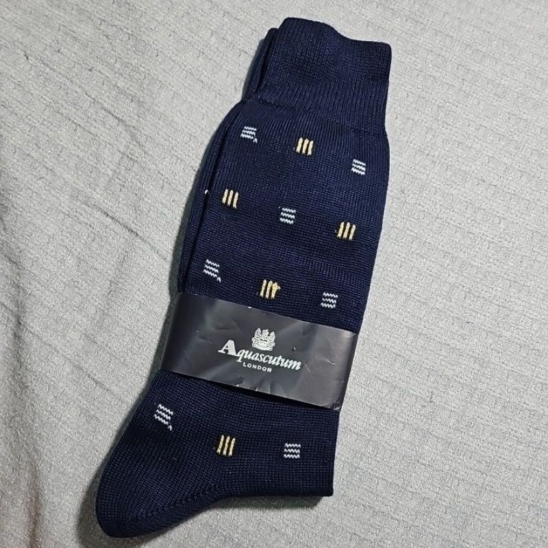 Aquascurum 英國品牌 日本製 襪子 小腿襪 紳士襪 中等厚度 上班 雅痞 長襪