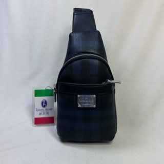 諾貝兔 Roberto Mocali 王子系列 格紋男包 單肩包 斜背包RM-83102 藍色$2180