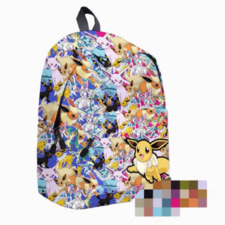 清倉=》pikachu寵物精靈pokemon皮卡丘卡通動漫中小學生書包兒童雙肩背包