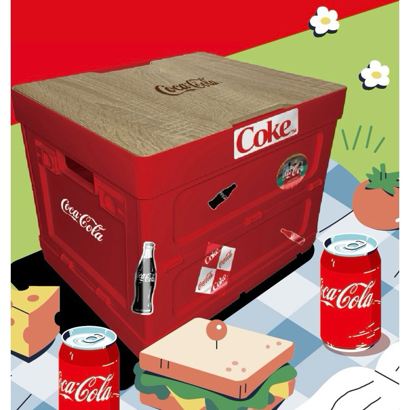 可口可樂 Coca Cola 戶外多用 三開門 摺疊箱 露營箱 收納箱 福袋