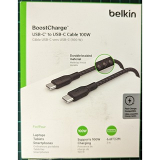 Belkin Braided USB-C 2.0 100W 傳輸線2M
