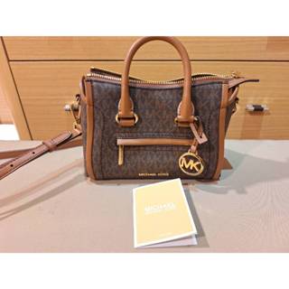 MICHAEL KORS Mk CARINE機車包 手提/斜背包老花Mini size