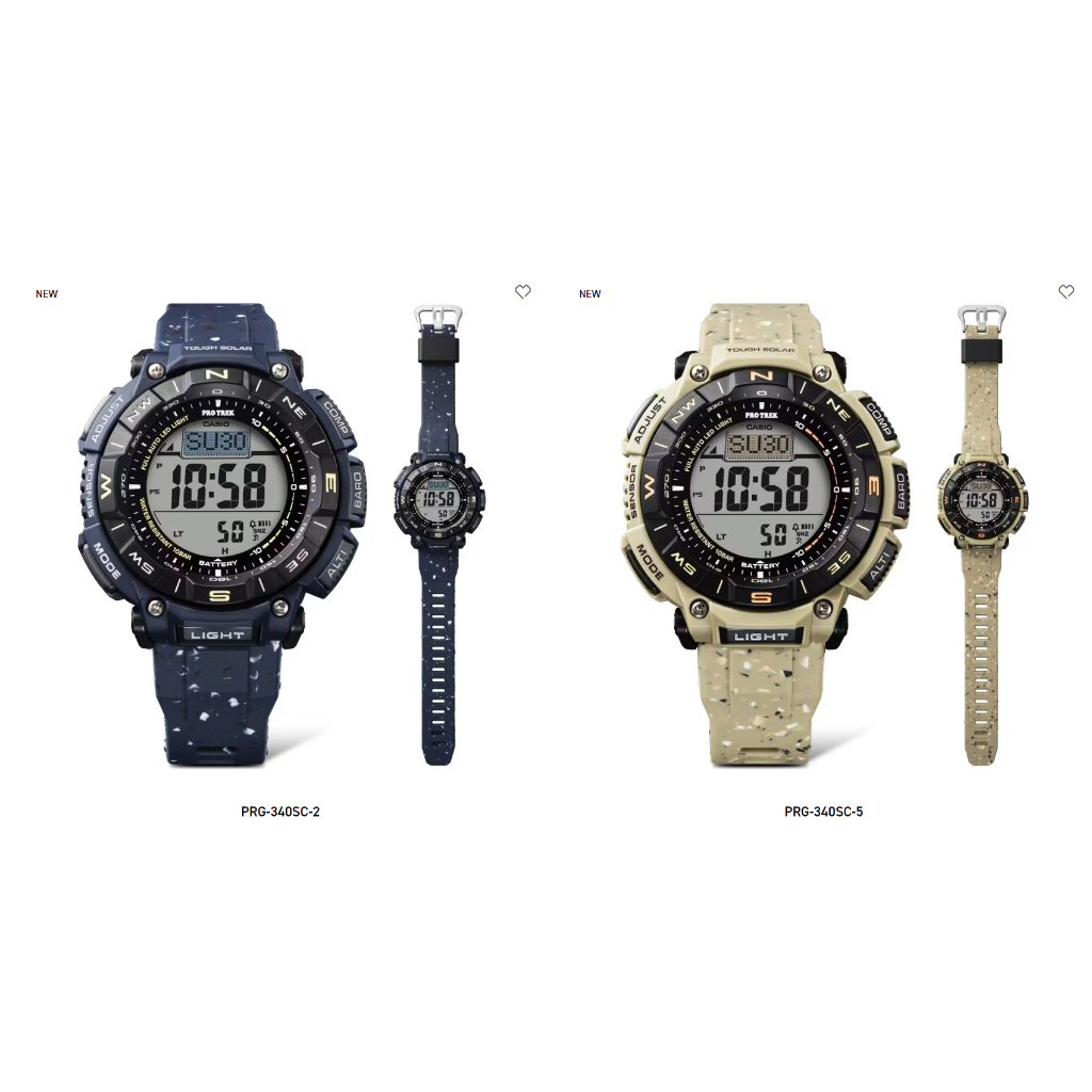 [幸福時刻]CASIO卡西歐 PROTREK方位、氣壓、溫度、高度測量登山錶PRG-340SC-2 PRG-340S-5