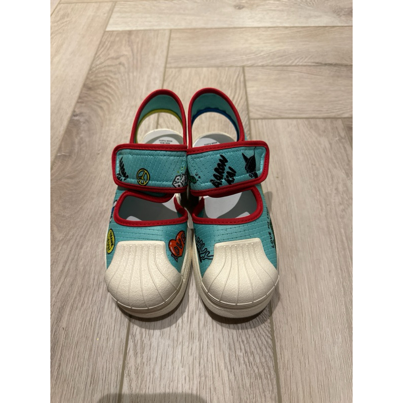 二手 近全新 Adidas 恐龍 男童 運動鞋 包頭涼鞋 尺寸UK13K/19cm