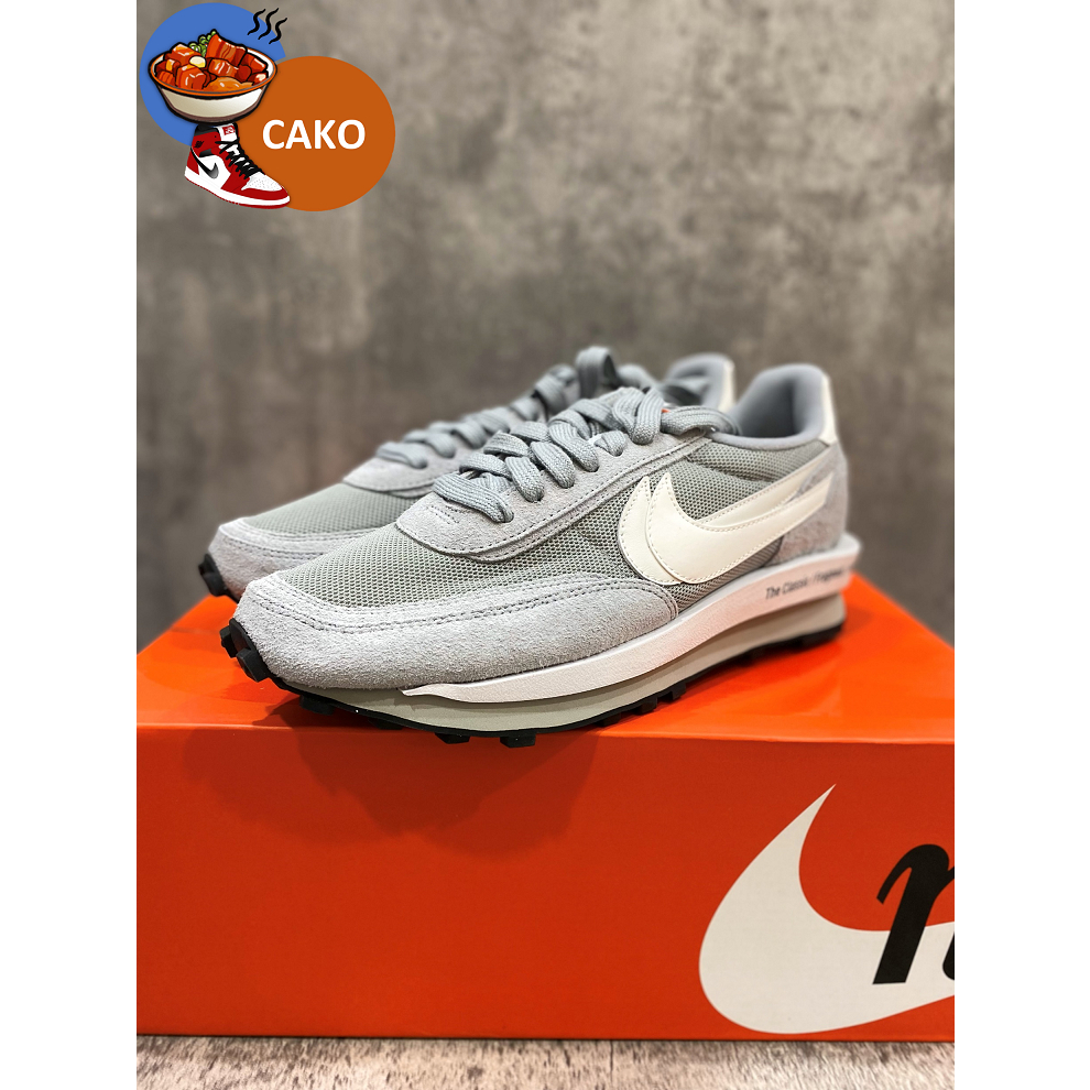 【CAKO】Sacai x Nike LDWaffle 灰白 麂皮 雙勾 藤原浩 三方聯名 DH2684-001