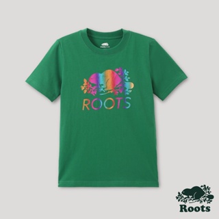 【Roots】大童-宇宙探索系列 彩虹海狸短袖T恤