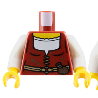 &lt;樂高人偶小舖&gt;正版LEGO 特殊108 身體 村民 暗紅 6490036 士兵 10332  城堡 中古世紀 村莊