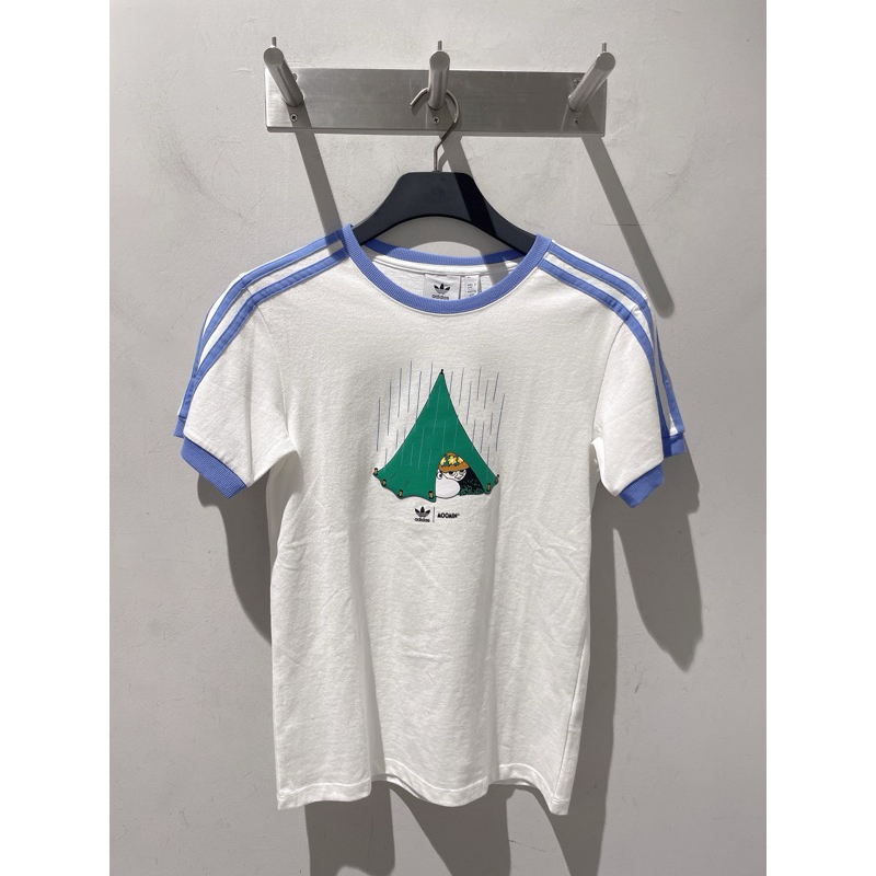 【🍊吉利商店】 Adidas Moomin 三葉草 短袖上衣 白藍IB9938