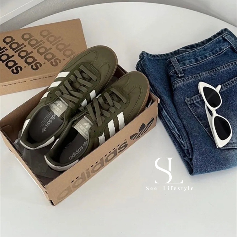 SL- adidas originals Samba Og 深綠 橄欖綠 板鞋 德訓鞋 布面 男女鞋 IE3440