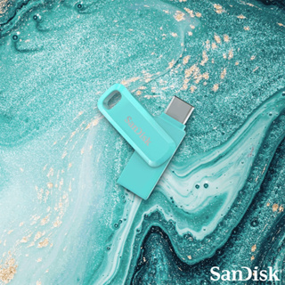 SanDisk Ultra Go Type-C 雙用隨身碟湖水綠64GB(公司貨)/支援iphone15儲存/2合1隨身