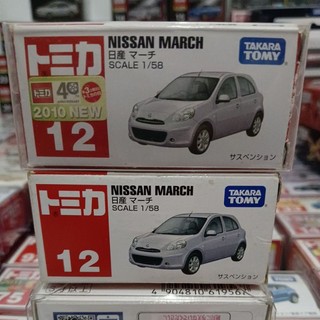TOMICA NO.12絕版NISSAN MARCH 新車貼