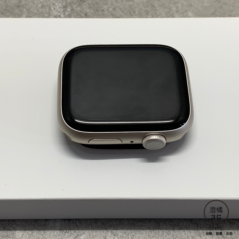 『澄橘』Apple Watch S9 45mm 星光鋁框+白運動錶帶 GPS《歡迎折抵》A68967