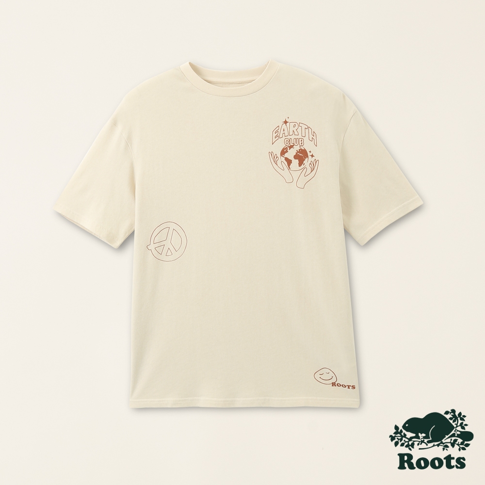 【Roots】女裝- 喚起自然之心系列 胚布印花有機棉短袖T恤