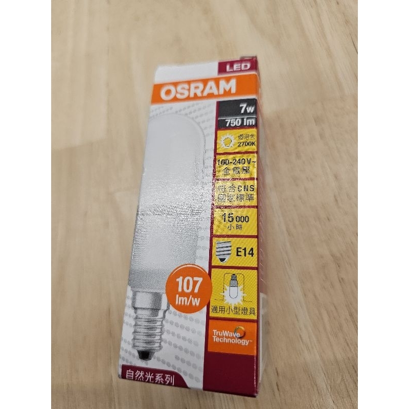 OSRAM歐司朗 E14 LED燈泡 7w超廣角 750lm 燈泡色2700k 自然光