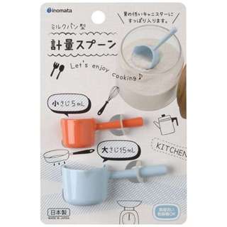 ♡松鼠日貨♡日本 inomata 正版 短柄 牛奶鍋 造型 計量匙 糖匙鹽匙 調味匙 小量匙 計量湯匙