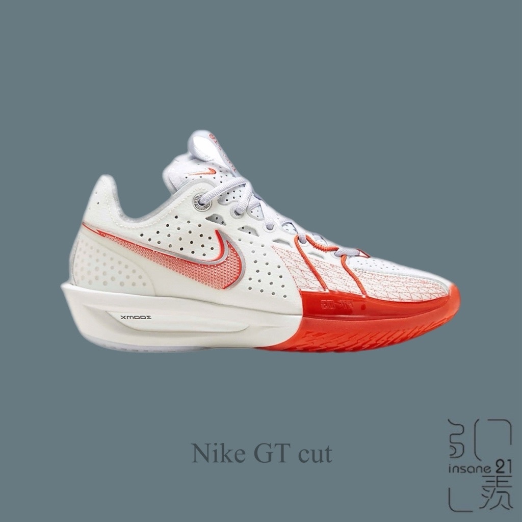 NIKE GT CUT 3 EP 籃球鞋 運動鞋 白紅 初版 男款 線條 DV2918-101【Insane-21】