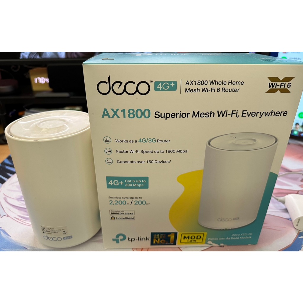 TP-Link Deco X20-4G AX1800 Gigabit 雙頻無線網路 WiFi6 (4G SIM卡分享器)