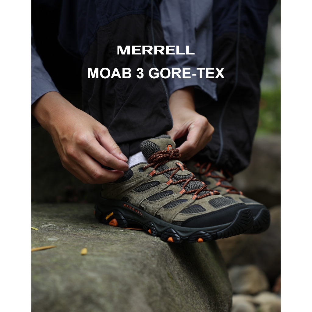 MERRELL MOAB 3 GORE-TEX 男戶外防水寬楦登山健行鞋ML035801W 送防水包