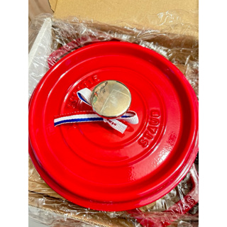 二手-Staub 史大伯圓形⭕️紅色琺瑯鑄鐵鍋 湯鍋 燉鍋 18cm 1.7L法國製