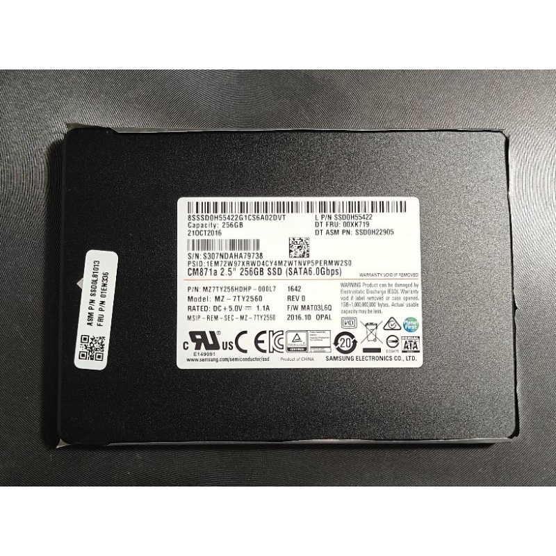 [二手良品]SSD 美光MX500、三星PM871、Intel 256G,240G SATA6  固態硬碟，舊機升級