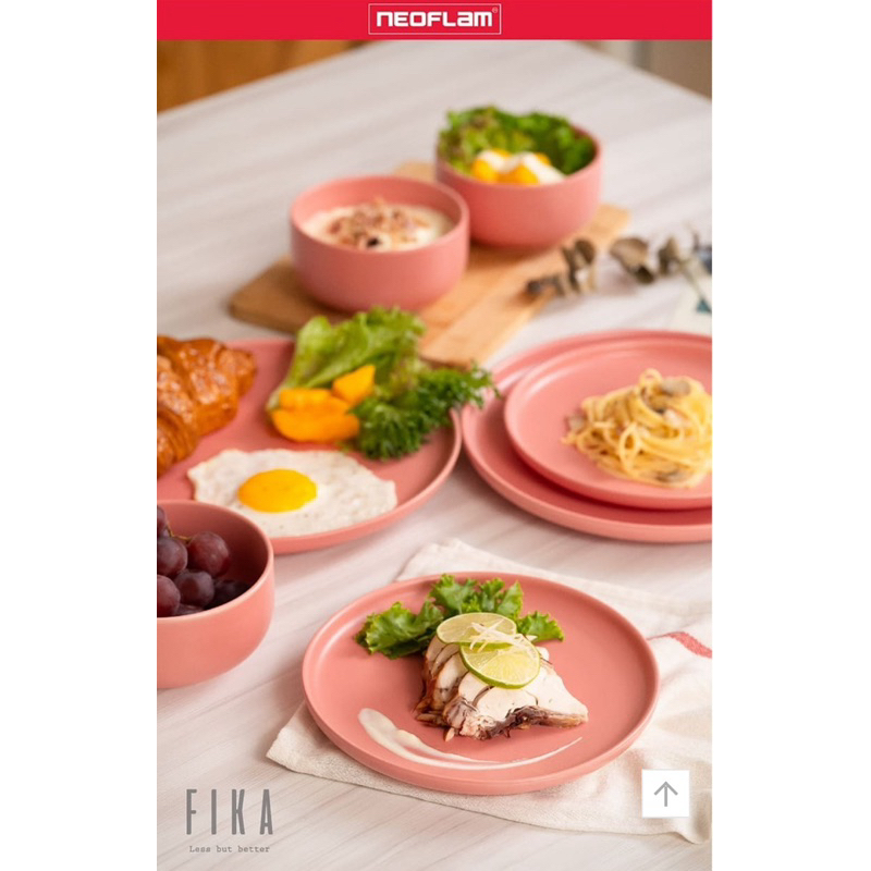 NEOFLAM FIKA PINK 陶瓷餐盤4件組 (8"&amp;10")