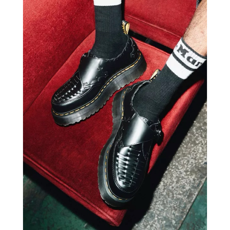 預購｜Dr.Martens RAMSEY WOVEN CREEPERS 編織 孟克鞋 金屬 厚底鞋 黑色 馬丁 馬汀鞋
