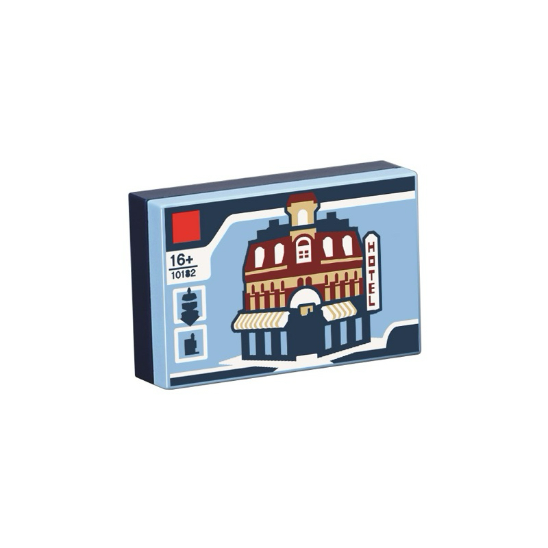 LEGO 樂高 10255  2x3 印刷平滑磚 10182 轉角咖啡 印刷 全新品, 含 2x3 深藍薄片,集會廣場