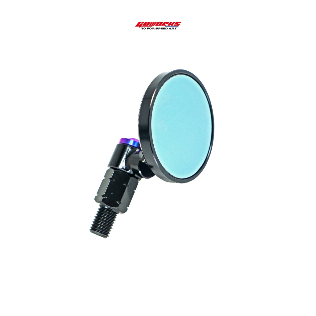 街車版迷你鏡 直徑45mm 藍鏡 M8/M10螺絲正正牙/正反牙