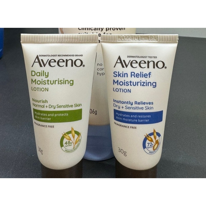 Aveeno 艾惟諾 保濕乳  燕麥保濕/燕麥高效舒緩 規格/容量：30g