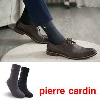 【Pierre Cardin 皮爾卡登】厚底寬口休閒襪 男襪 紳士休閒襪 減壓 氣墊 立體編織 無壓迫 長襪