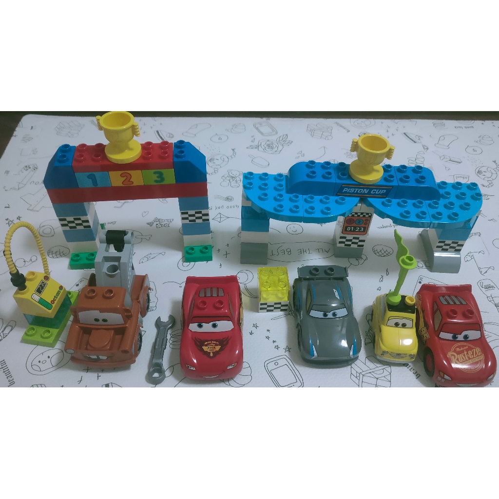(二手絕版) LEGO DUPLO 得寶 CARS系列 - 10600 &amp; 10857 兩組