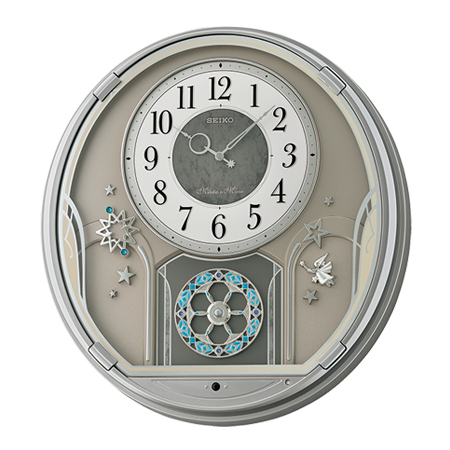 【日本極緻時計】精工 SEIKO 光控音樂報時 水晶旋轉擺飾 時鐘 掛鐘 QXM375S QXM375