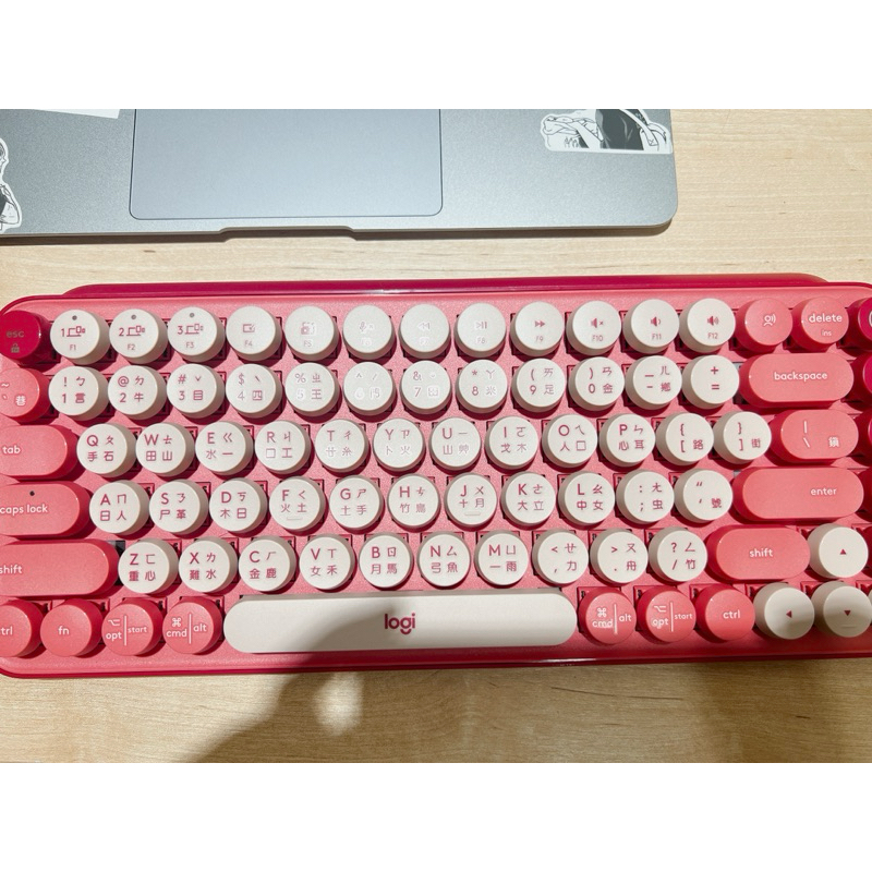 Logitech 羅技 POP Keys無線機械式鍵盤 二手 粉色