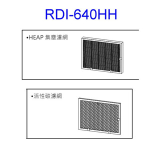 【信源】日立吊隱式除濕機濾網(活性碳+HEPA濾網)RDI-640HH適用
