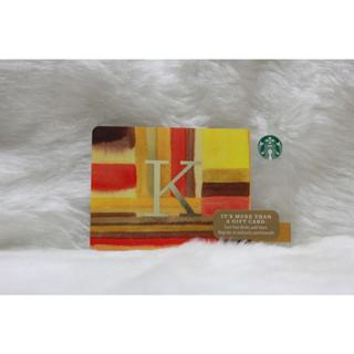 星巴克 STARBUCKS 美國 2014 6103 字母卡 K 星巴克卡 隨行卡 儲值卡 收藏