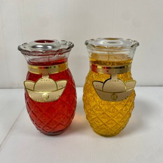 【古德】一號鳳梨果凍蠟燭 / 整箱6對入 / 免運費 / 鳳梨蠟燭 / 果凍蠟燭 / 點光明 / 光明燈