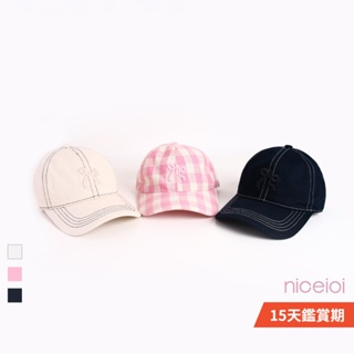 niceioi 韓系蝴蝶結刺繡棒球帽 (共3色) 女裝 現貨 快速出貨