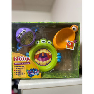 Nuby 小怪獸餐具禮盒 寶寶餐具組 學習餐具組 學習 餐具組 兒童玩具