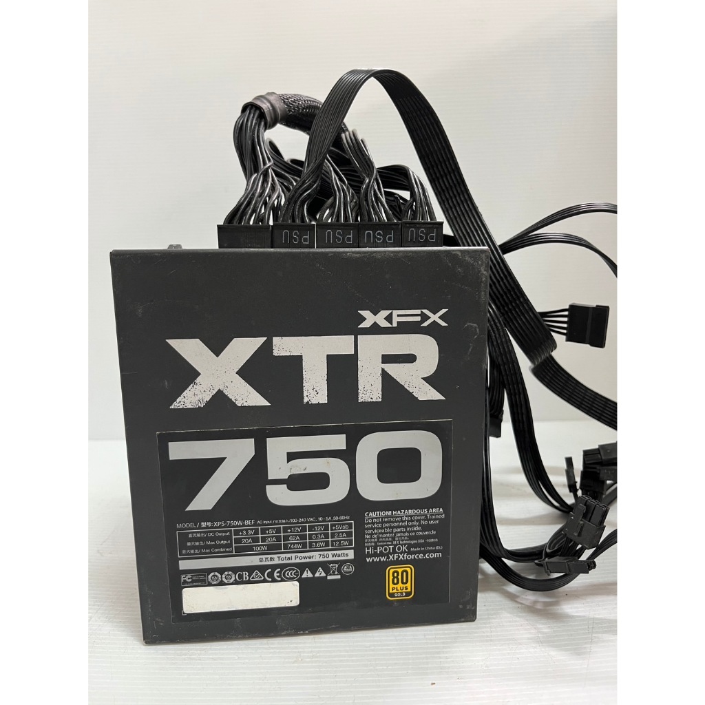 XFX XTR-750W / 80+ / 金牌 / 電源供器 / POWER (二手良品)