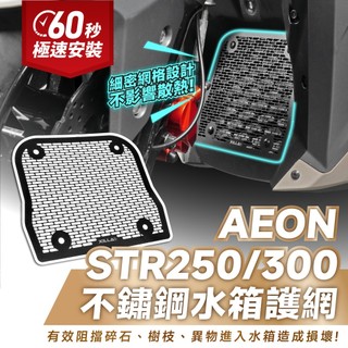 Xilla AEON STR250 300 X300不鏽鋼水箱護網 水箱護罩 進氣孔過濾網 阻擋飛石泥沙 散熱無損 改裝