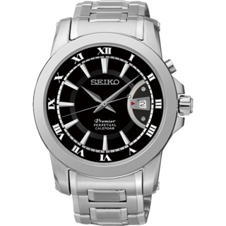 【時間工廠】SEIKO SEIKO精工 Premier 經典萬年曆時尚腕錶 男錶 SNQ103J1